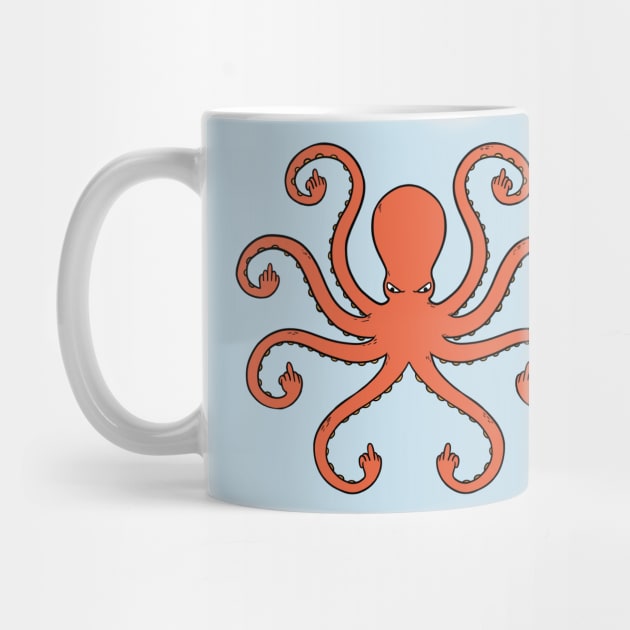 Octopus Middle Fingers by coffeeman